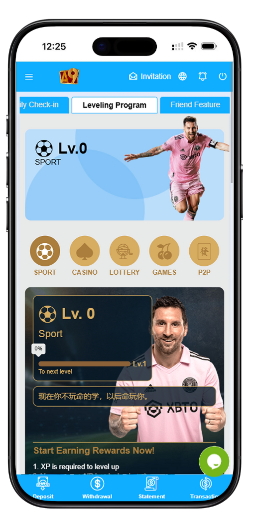A9Play Sign Up Leveling Program