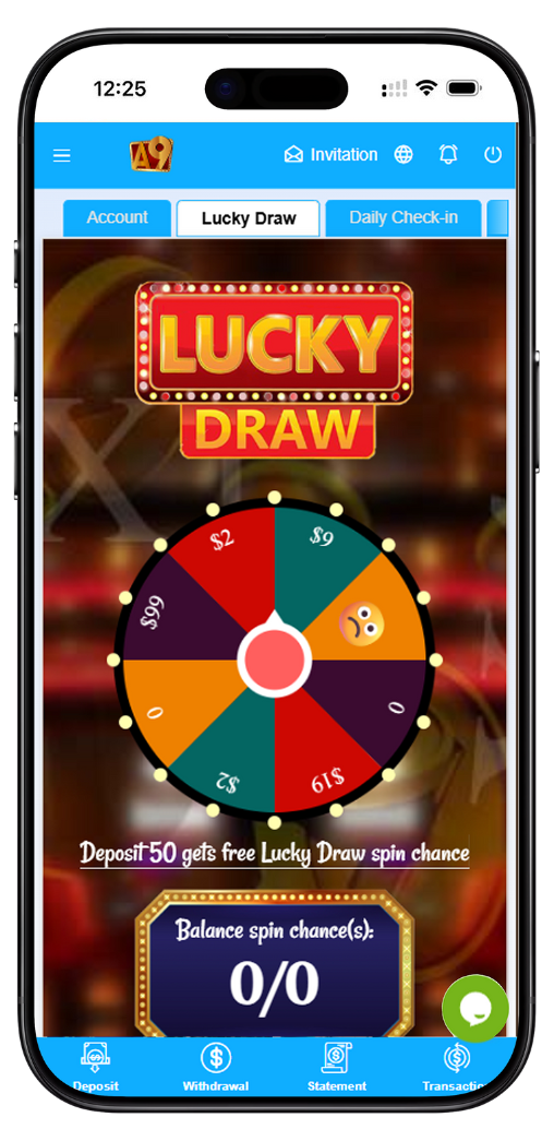 A9Play Sign Up Lucky Draw